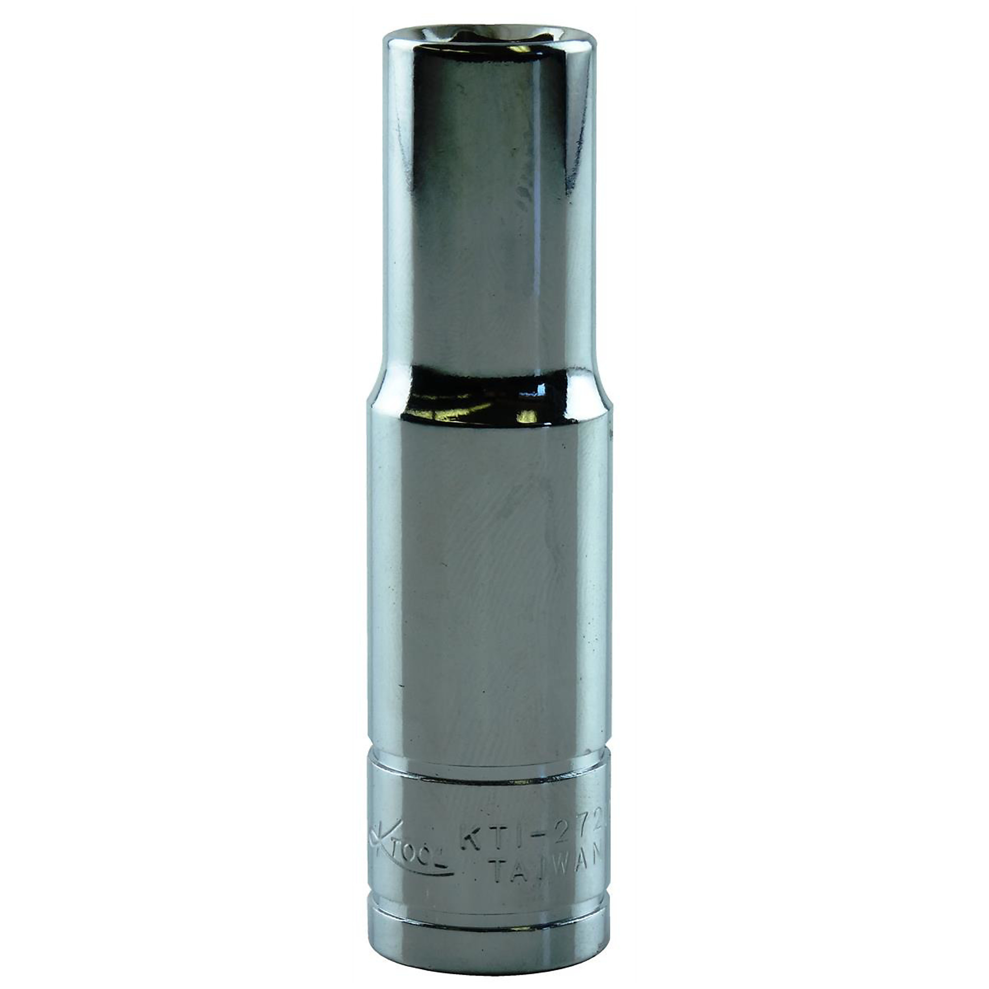 K Tool International 10mm 3/8in. Drive 6-Point Deep Socket — Chrome Vanadium Steel, Heat Treated, Model# KTI27210